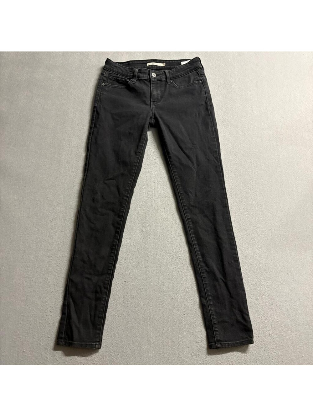 Levi's 711 Skinny Jeans Womens 25 Black Denim Stretch Slim Fit Pants